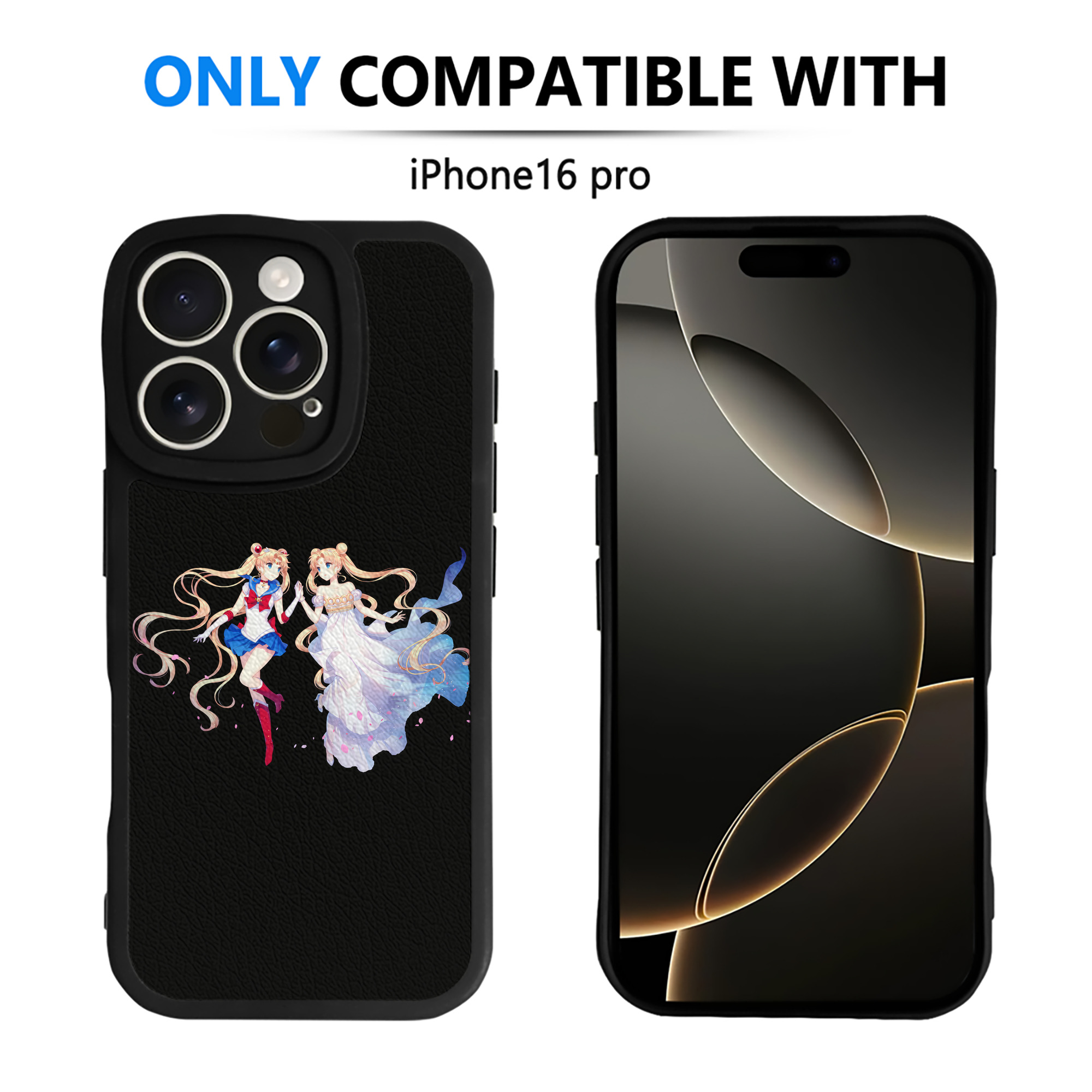 （画像用） 美少女戦士セーラームーン 月野 うさぎ つきの うさぎ Sailor Moon Tsukino Usagi 【iPhone 16シリーズ対応】シリコンスマホケース（レザー調） 材質：シリコン